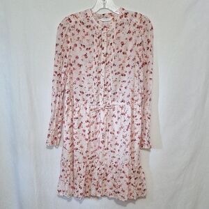 Lucky Brand Women's Riley Long Sleeve Button-Down Waist Mini Dress